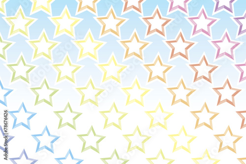 背景素材壁紙 虹 虹色 レインボー 七色 カラフル 星 スター 星柄 星屑 銀河 星雲 空 青空 天の川 天の河 模様 パターン Wall Mural Tomo00