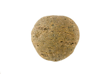 one stone isolated on a white background