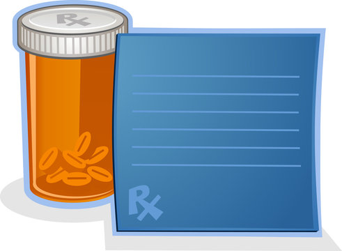 Prescription Drug Pill Bottle Cartoon