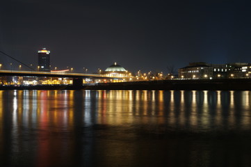 Fototapeta na wymiar Rhein Düsseldorf Nacht