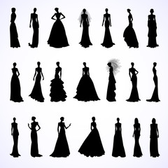 Set of wedding dresses