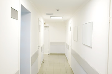 Fototapeta na wymiar Medical center corridor interior