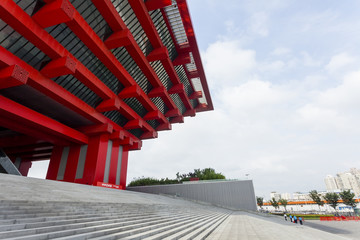 Shanghai, China,  June, 6th, 2013 : China  Art Museum Extirior 