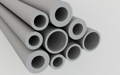 Fototapeta premium Plastic pipes for heating systems and water supply