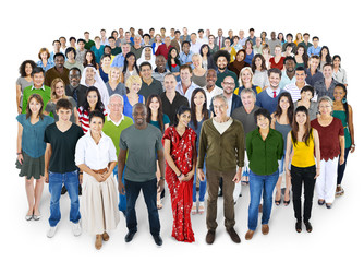 Obraz premium Crowed of Diversity People Friendship Happiness Concept
