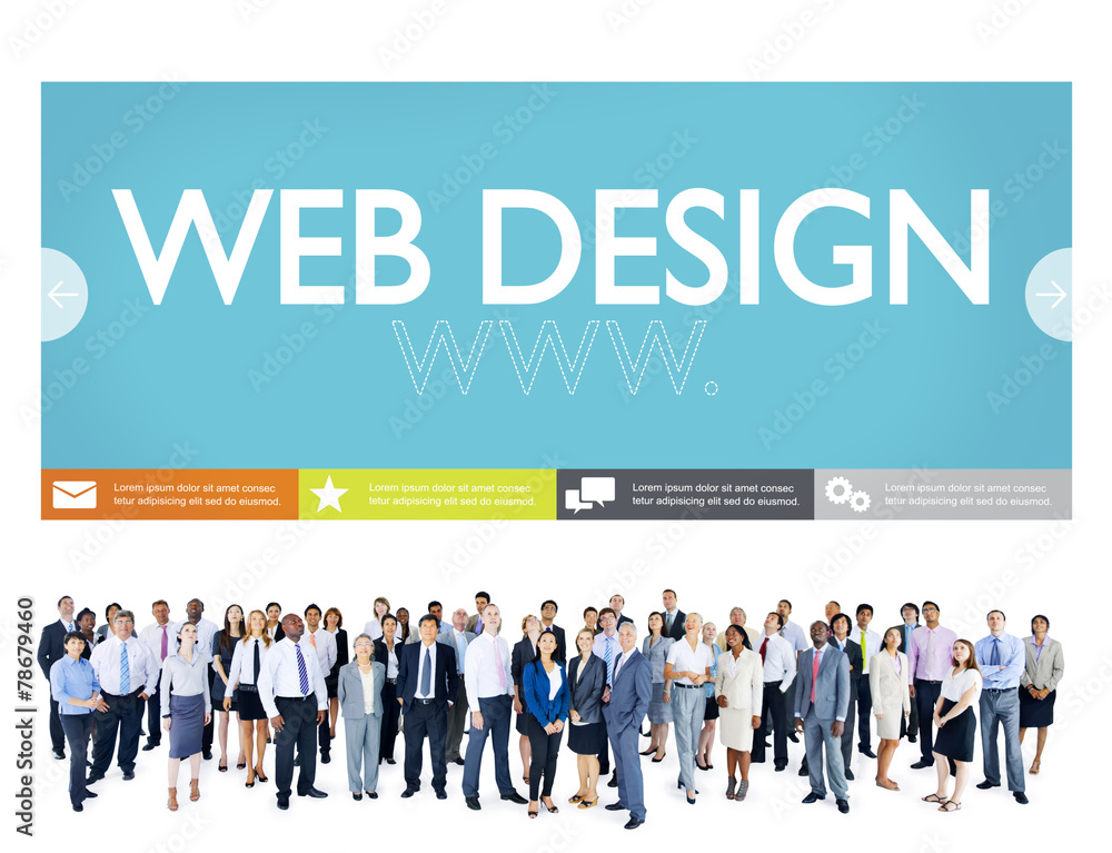 Aufkleber www web design web page website concept