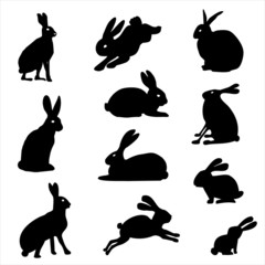 Osterhasen Vektor Piktogramm Silhouette easter bunny