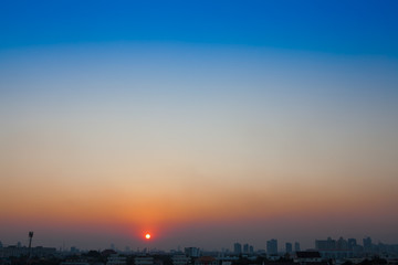 Obraz premium Sunset sky in Bangkok Thailand