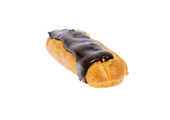Sweet Eclair Isolated on White Background