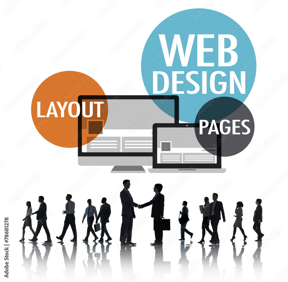 Poster web design content creative website responsive concept