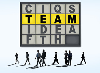Team Puzzle Problem Solving Corporate Connection Concept