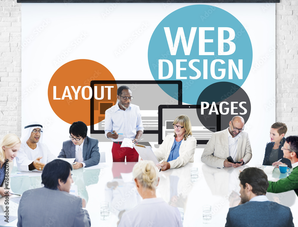 Poster web design content creative website responsive concept