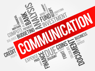 COMMUNICATION word cloud, business concept
