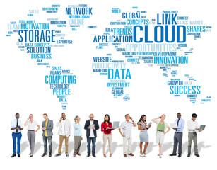 Link Cloud Computing Technology Data Information Concept