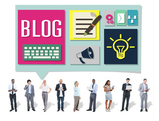 Blog Weblog Media Online Messaging Notes Concept