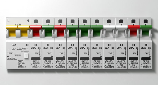 Electrical Circuit Breaker Panel