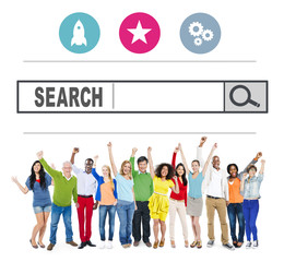 Obraz premium Search Browsing Web Internet Information Online Concept