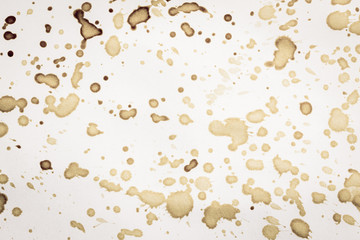 Paper with stain of coffee