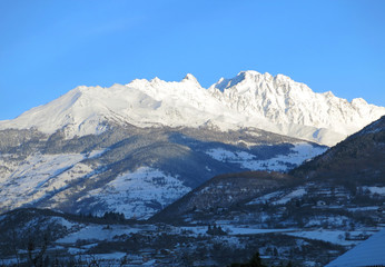 Fototapeta na wymiar Alps in valle d'Aosta in the Italian side