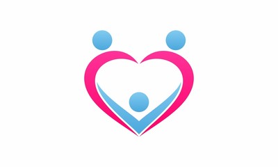 Heart People Family Love Logo Icon