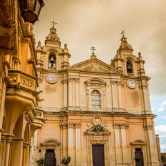Fototapeta na wymiar Cathédrale de Mdina, Malte
