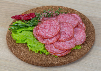 Sliced salami