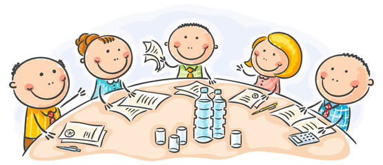 Meeting or conference round the table