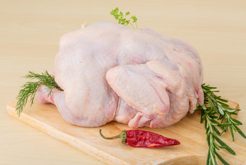 Raw chicken