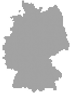 Deutschlandkarte aus Punkten / Kreisen