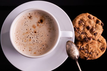 Cup of Cappuccino with cookies