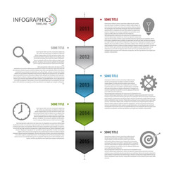 Flat colorful abstract timeline infographics vector.