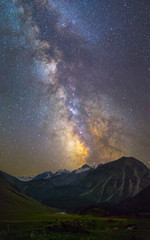 Fototapeta na wymiar Milky Way over mountains