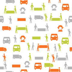 Logistics seamless pattern