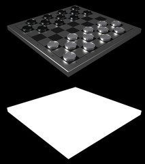Checkers Game Modern Board