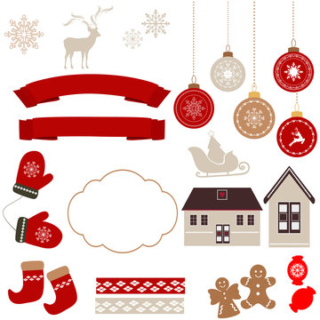 Christmas icons and illustrations