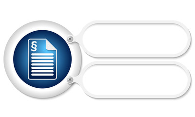 white frames and document icon and paragraph