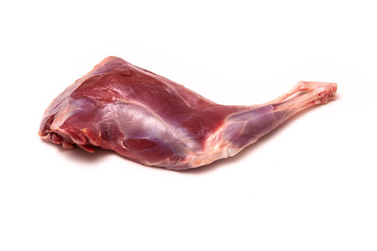 Haunch or leg of Muntjac venison meat.