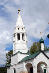 Obraz premium Old Russian orthodox church building.