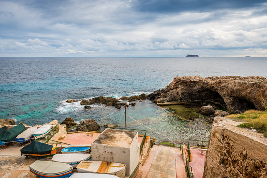 Ghar Lapsi, au sud de l'ile de Malte