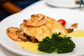 Broccoli with Fish and Shrimp