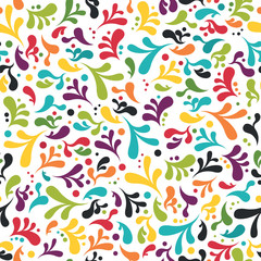 Colorful seamless pattern abstract on white background