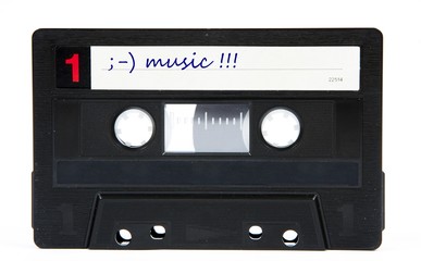 old cassette tape isolated