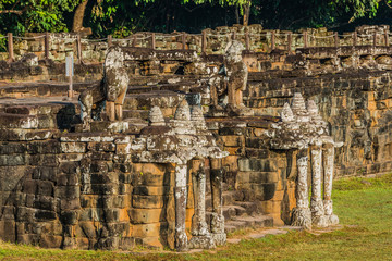 Fototapeta na wymiar elephant terrace Angkor Thom Cambodia