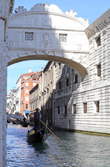 bridge of sighs and the prisons of Venice in Italy