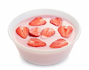 Yogurt with strawberries