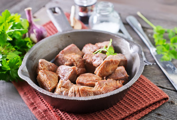 fried meat