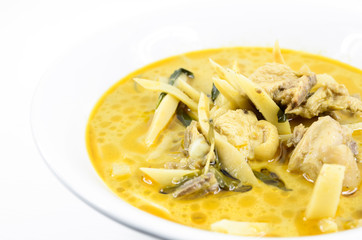 Curry Chicken with Bamboo Shoots for thai food