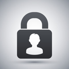 User login or authenticate icon, vector