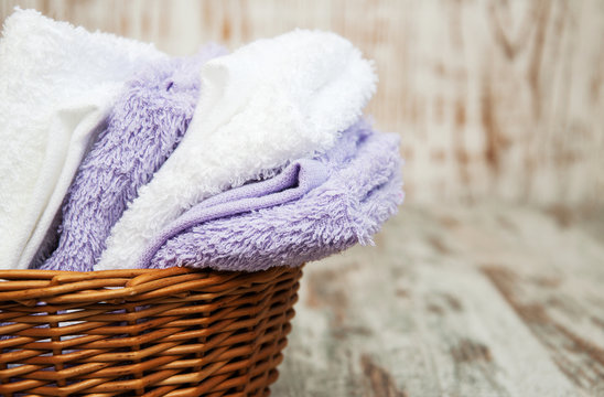 towels in basket