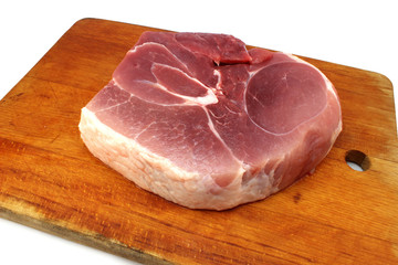 Cutting board and meat